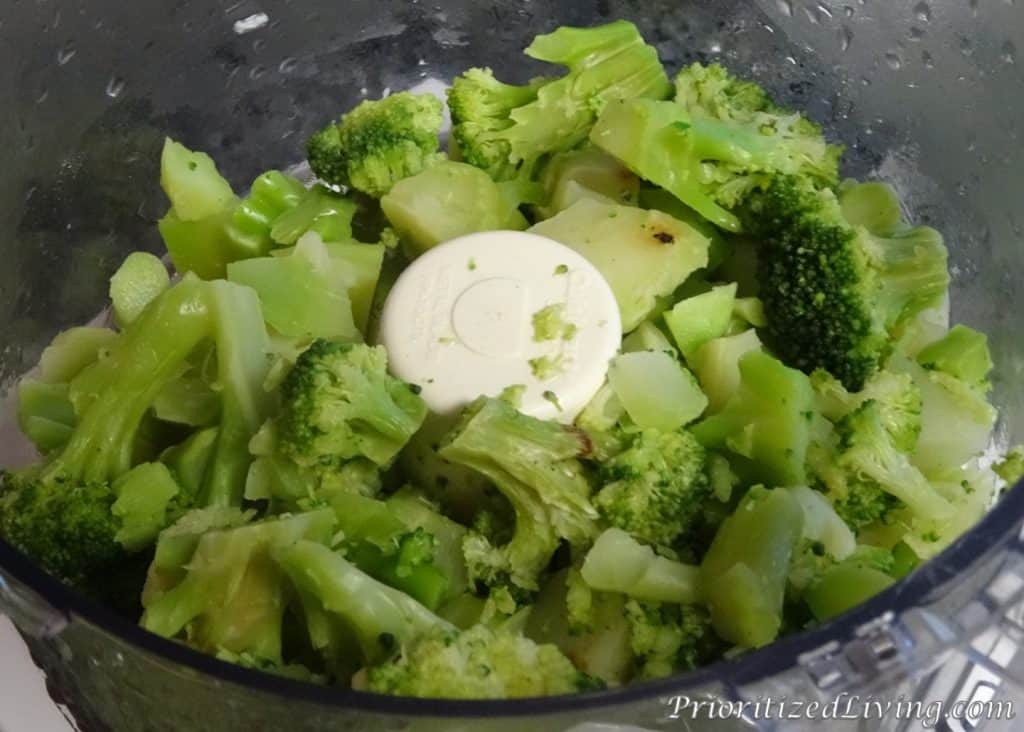 Broccoli in Food Processor