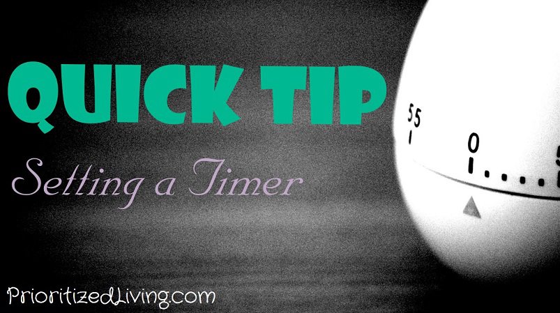 Quick Tip Setting a Timer