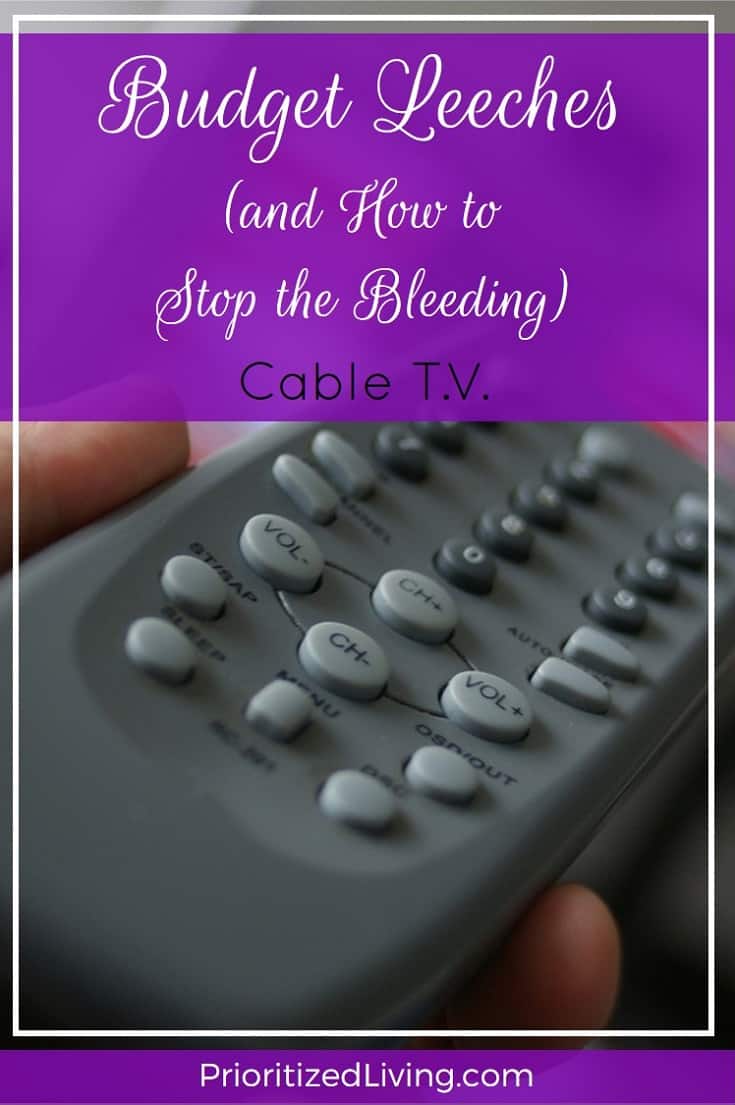 You’ve been saving, but where has your money gone?! Here are some of the biggest budget busters out there with tips for prying them off of your wallet. | Budget Leeches and How to Stop the Bleeding - Cable T.V. | Prioritized Living