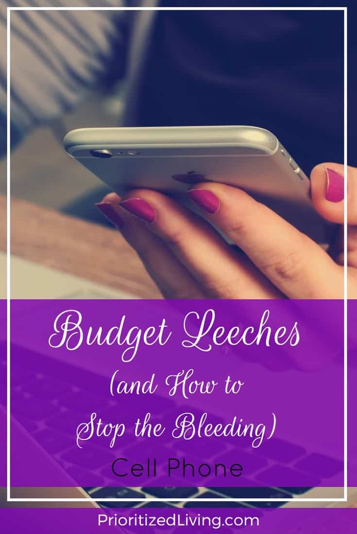 You’ve been saving, but where has your money gone?! Here are some of the biggest budget busters out there with tips for prying them off of your wallet. | Budget Leeches and How to Stop the Bleeding - Cell Phone | Prioritized Living