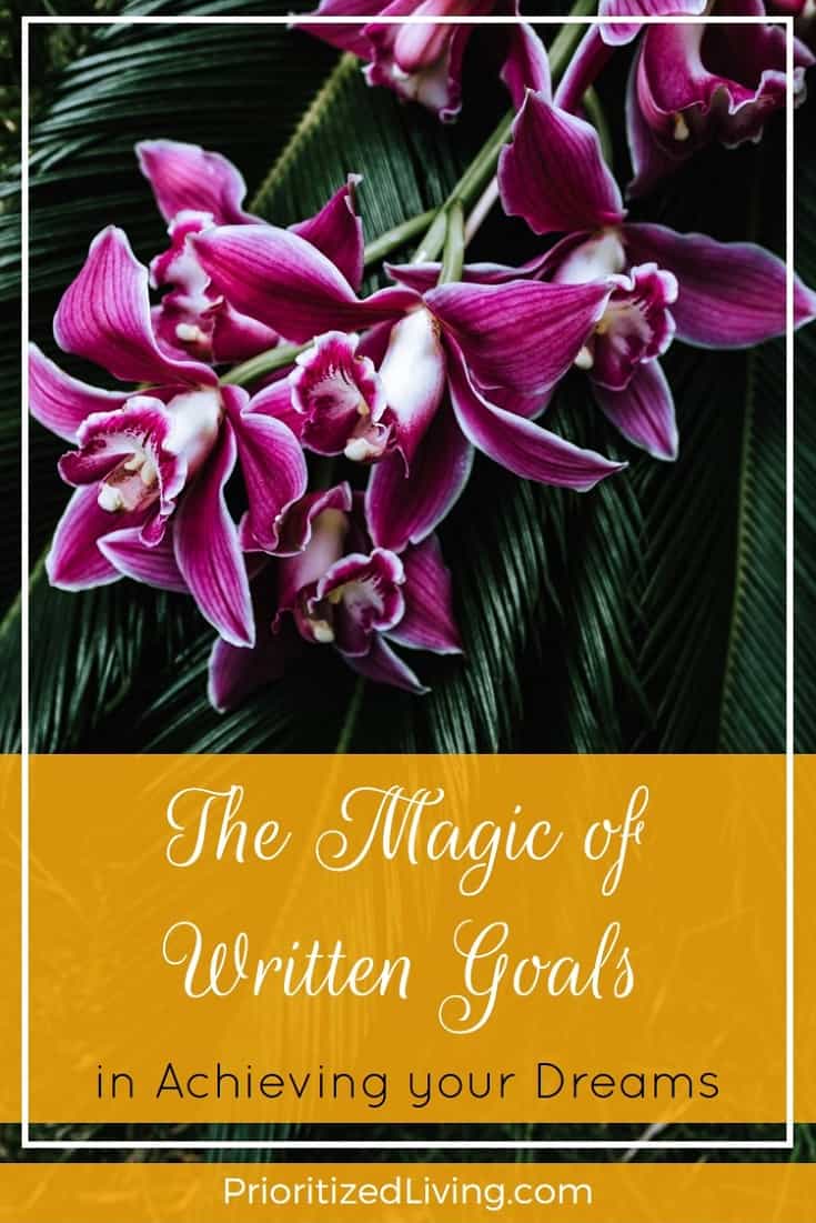 Do you know the secret to accomplishing big dreams and major goals? Tap into the proven power of a written goal list with these 8 steps to success. | The Magic of Written Goals in Achieving Your Dreams | Prioritized Living