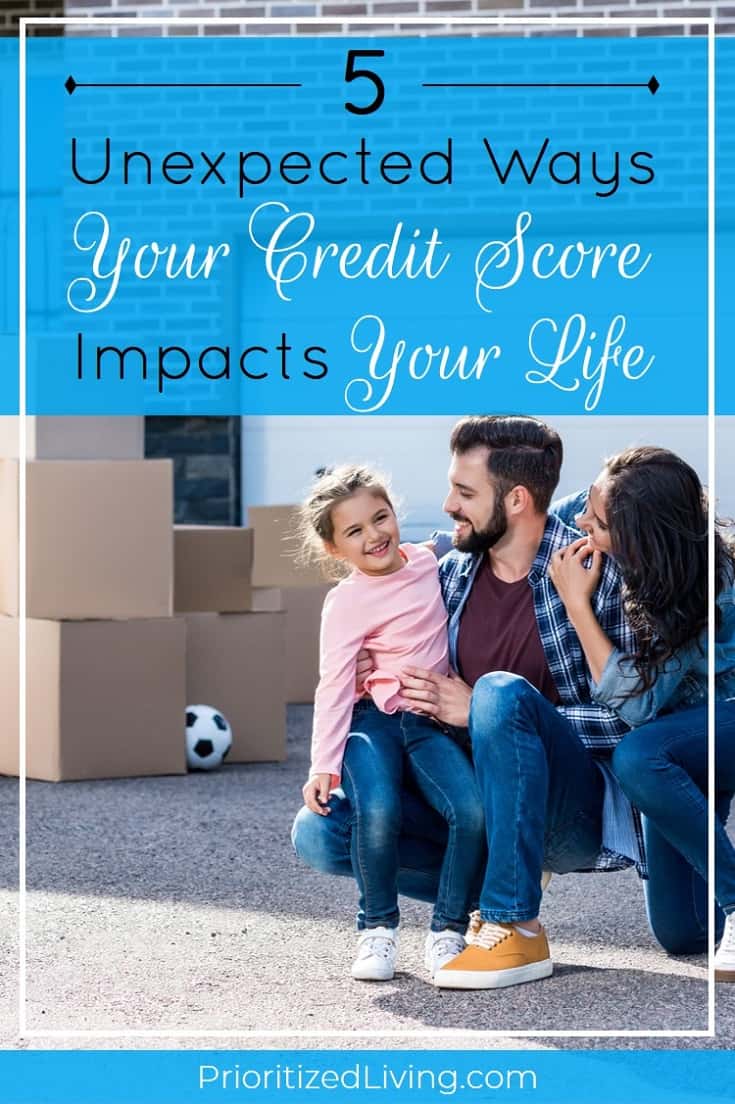 Think having poor credit is only a problem if you need a loan? Think again. Here are five surprising ways that your credit score may be influencing your everyday life. | 5 Unexpected Ways Your Credit Score Impacts Your Life | Prioritized Living