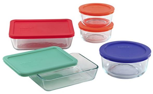 Refrigerator Organization - Pyrex 10-Piece Storage Set with Covers