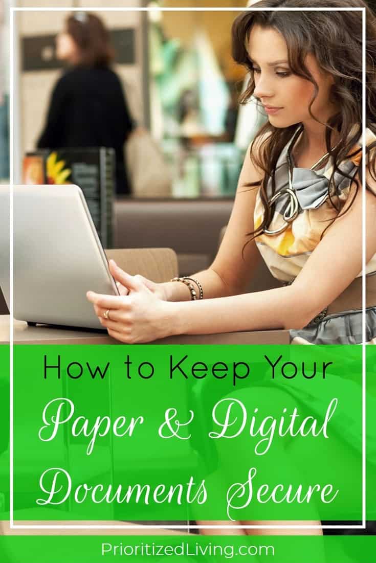 Looking to ensure that your most important records and documents are simultaneously preserved and accessible? Here are some key ways you can keep your precious papers safe and your digital documents secure. | How to Keep Your Paper & Digital Documents Secure | Prioritized Living