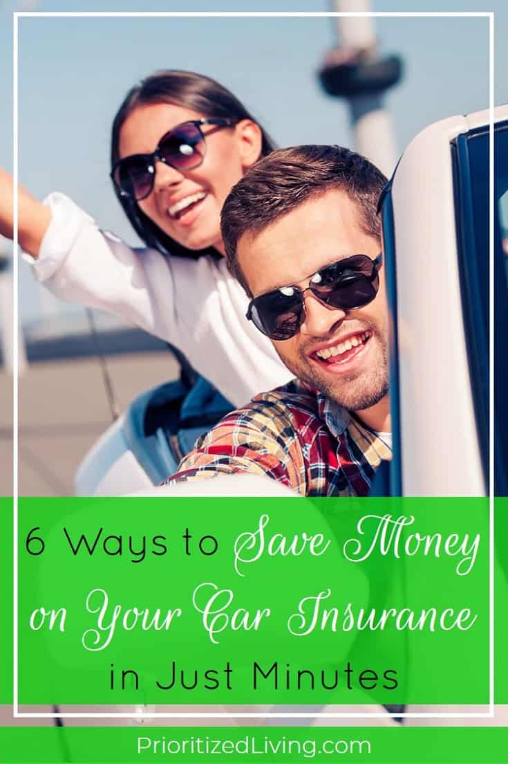 There are steps you can take right now to save money on your car insurance rates. Here are 6 hacks for lowering your auto premiums today. | 6 Ways to Save Money on Your Car Insurance in Just Minutes | Prioritized Living