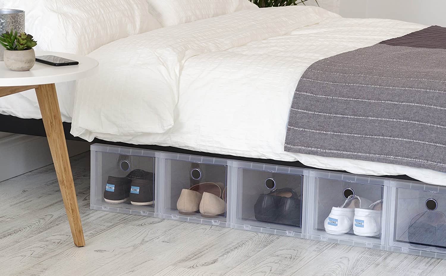 Pull-Down Shoe Boxes - Under Bed