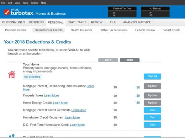 turbotax review screen shot turbotax review screen shot