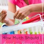 Spending too much on your family's food? Try these 4 easy steps to learn exactly how much to budget for groceries. And grab the FREE food budget calculator! | How Much Should I Spend on Groceries? | Prioritized Living