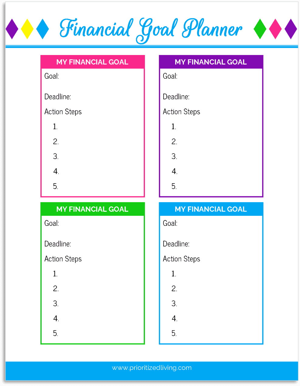 Financial Goal Planner in My Budget Binder