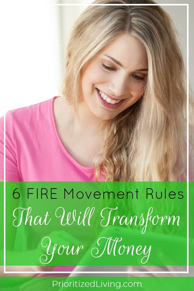 Grow your money, plan for retirement, and reach your financial goals. Even if you're not a FIRE follower, you can definitely employ these 6 rules. | 6 FIRE Movement Rules That Will Transform Your Money | Prioritized Living