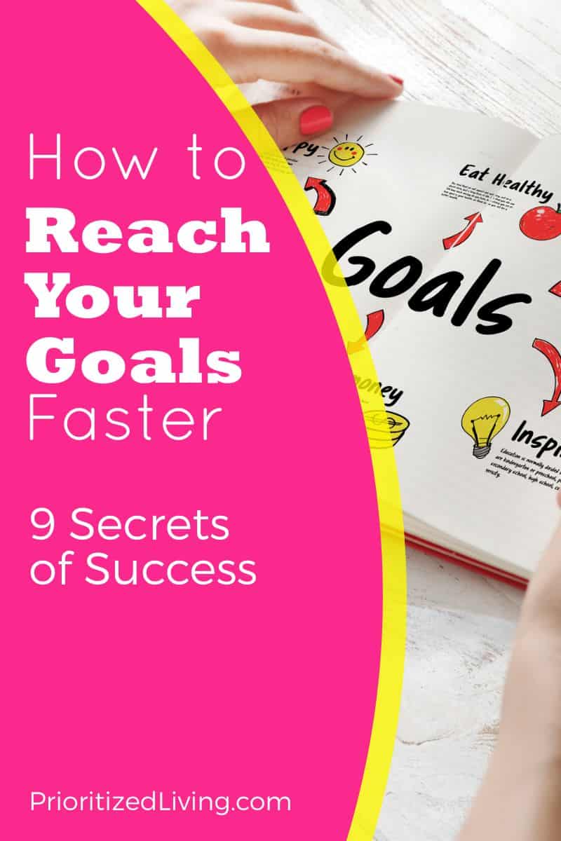 woman with goals notebook