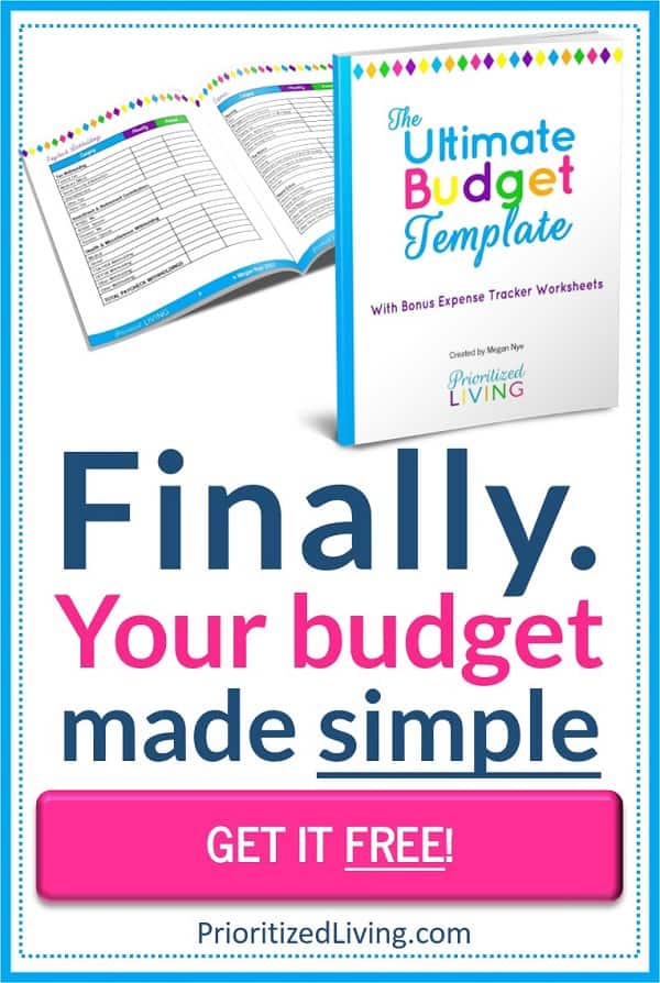 The Ultimate Budget Template from Prioritized Living - GET IT FREE