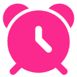 time - pink clock icon