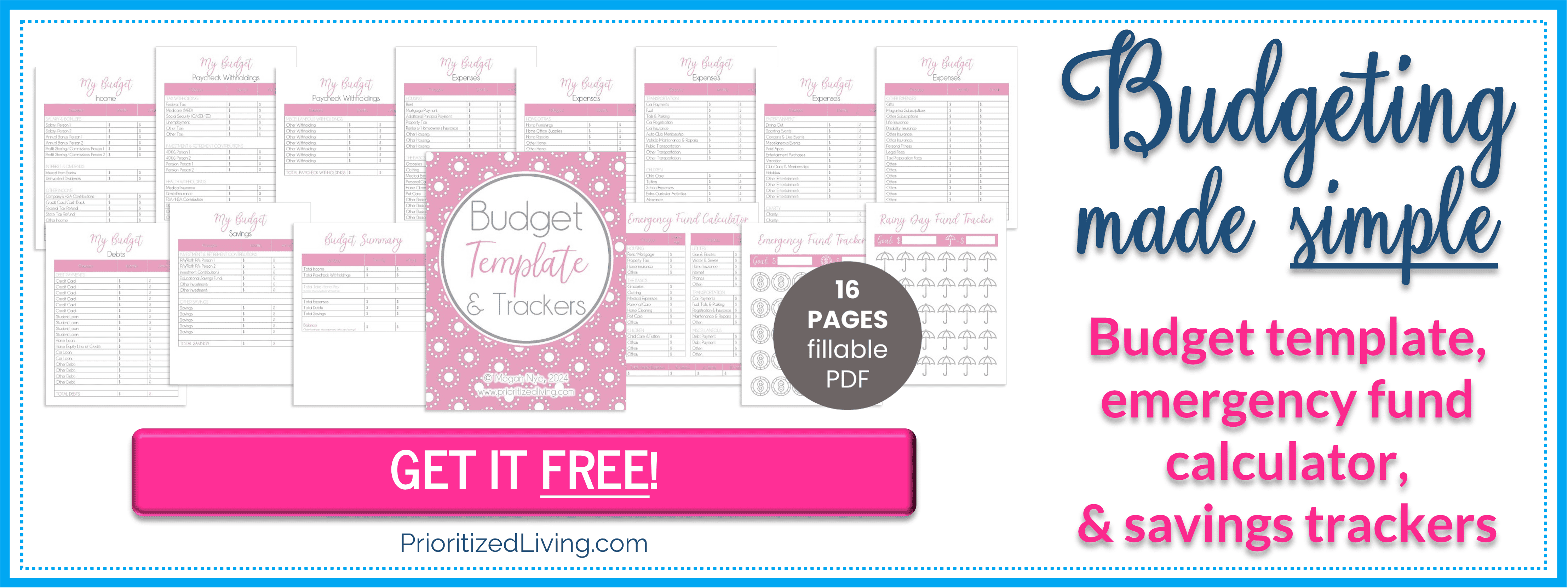 Budget Template & Trackers workbook