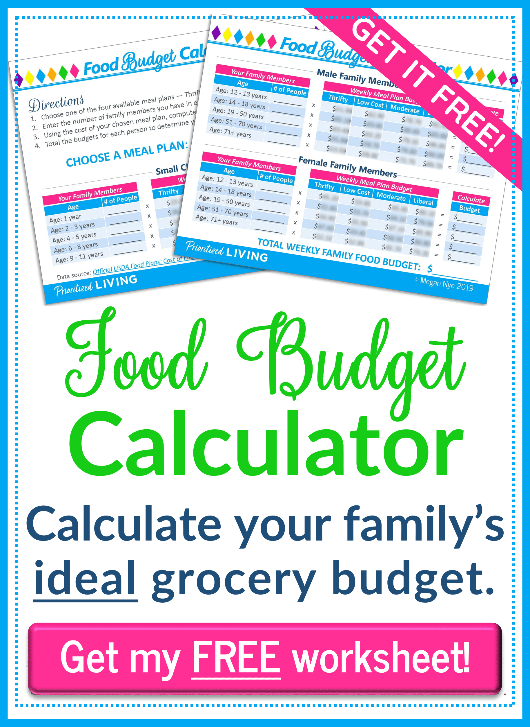 FREE Food Budget Calculator